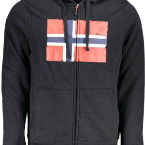 NORWAY 1963 FELPA CON ZIP UOMO NERO