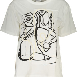 DESIGUAL T-SHIRT MANICHE CORTE DONNA BIANCO