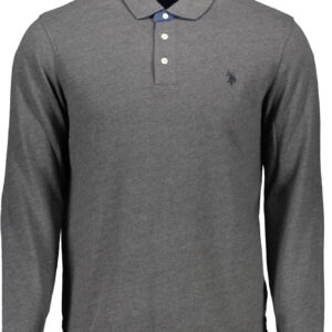 U.S. POLO POLO MANICHE LUNGHE UOMO GRIGIO