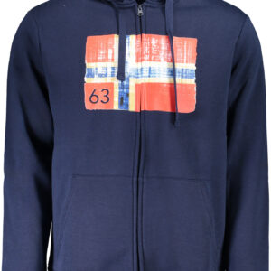 NORWAY 1963 FELPA CON ZIP UOMO BLU