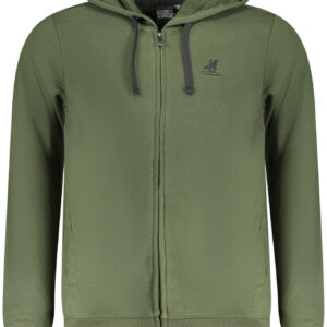 U.S. GRAND POLO FELPA CON ZIP UOMO VERDE