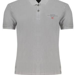 NAPAPIJRI POLO MANICHE CORTE UOMO GRIGIO