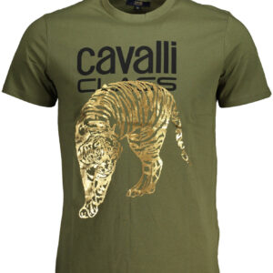 CAVALLI CLASS T-SHIRT MANICHE CORTE UOMO VERDE