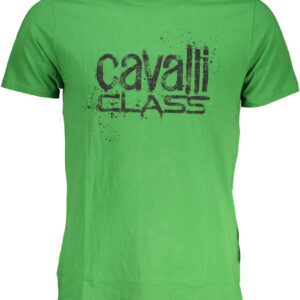CAVALLI CLASS T-SHIRT MANICHE CORTE UOMO VERDE