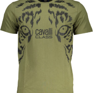 CAVALLI CLASS T-SHIRT MANICHE CORTE UOMO VERDE