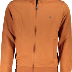U.S. GRAND POLO FELPA CON ZIP UOMO MARRONE