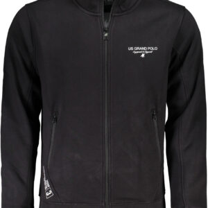 U.S. GRAND POLO FELPA CON ZIP UOMO NERO