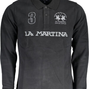 LA MARTINA POLO MANICHE LUNGHE UOMO NERO