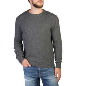 100% Cashmere C-NECK-M Uomo Grigio 122036