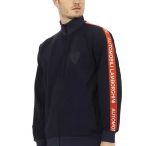 Blue Cotton Men Sweatshirt