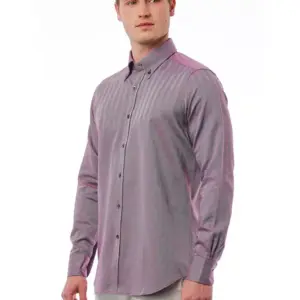 Burgundy Cotton Men Shirt