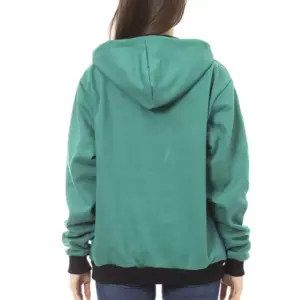 Black Cotton Women Hoodie