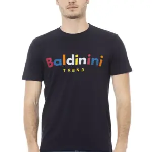 Blue Cotton Men's T-Shirt