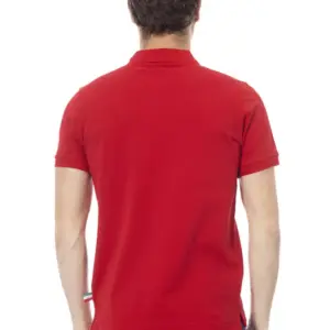 Red Cotton Men Polo Shirt