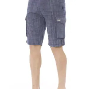 Blue Cotton Men's Cargo Short