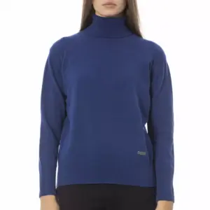 Blue Wool Women Sweater