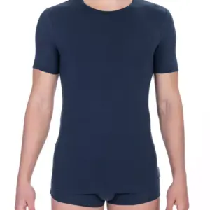 Blue Cotton Men T-Shirt