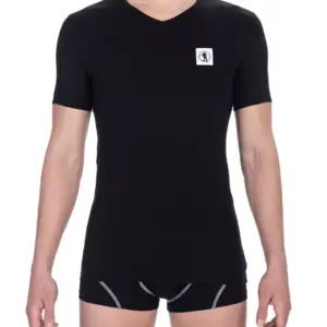 Black Cotton Men T-Shirt