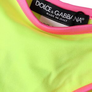Yellow Pink Nylon Swimwear Bottom Beachwear Bikini