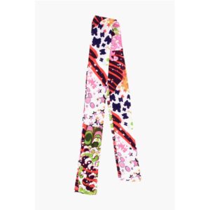 Patterned Silk Slim Foulard