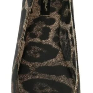 Brown Leopard Ballerina Flats Leather Shoes