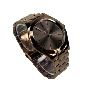 Slim Runway Brown Stainless Steel Watch MK3418