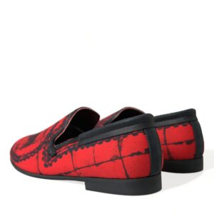 Torero-Inspired Luxe Red & Black Loafers