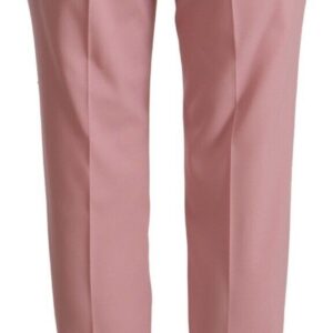 Elegant Pink High-Waisted Trousers