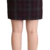 Elegant High Waisted Checkered Skirt