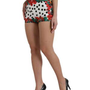 Multicolor Silk High Waist Hot Pants