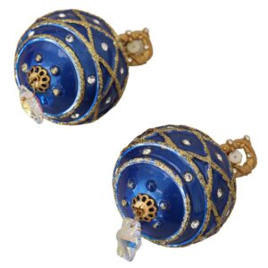 Elegant Dangling Crystal Christmas Ball Earrings