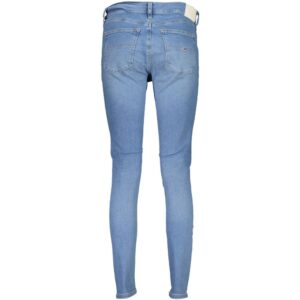 Light Blue Cotton Women Skinny Jean
