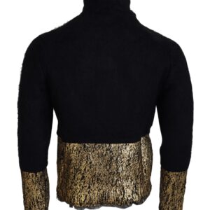 Stunning Black and Gold Crewneck Sweater