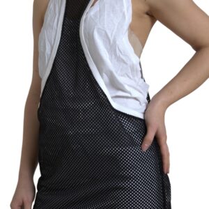 Monochrome Cotton-Linen Blend Tank Top