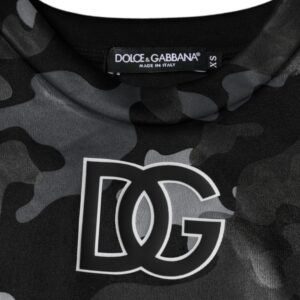 Black Camouflage Round Neck Sweatshirt Sweater