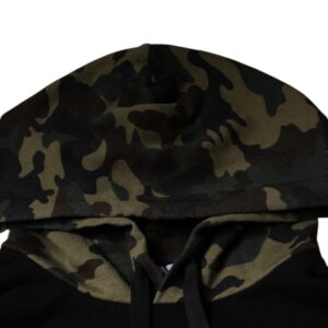 Black Camouflage Hooded Sweatshirt Sweater
