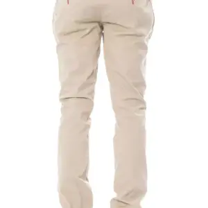Beige Cotton Men Chino Pants