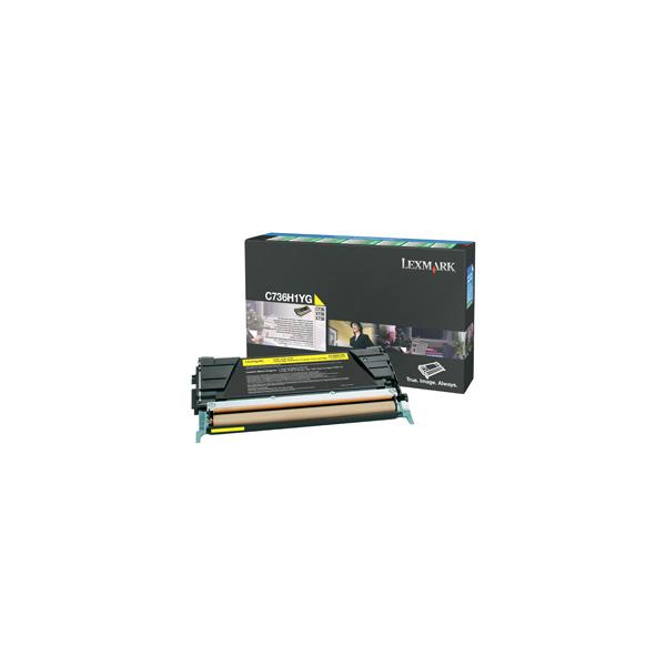 Lexmark 0c736h1yg toner giallo per c736dn/736dtn e 736n