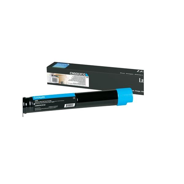 Lexmark c950x2cg toner ciano altissima resa per c950 22.000 pagine