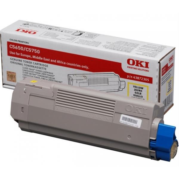 Oki 43872305 toner giallo 2.000 pagine