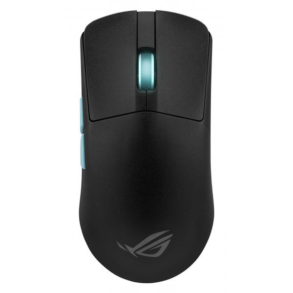 Asus rog harpe ace aim lab edition mouse gaming, super leggero, 36000 dpi, wireless 2.4 ghz, bluetooth, bassa latenza, usb, batteria a lunga durata, illuminazione rgb aura sync