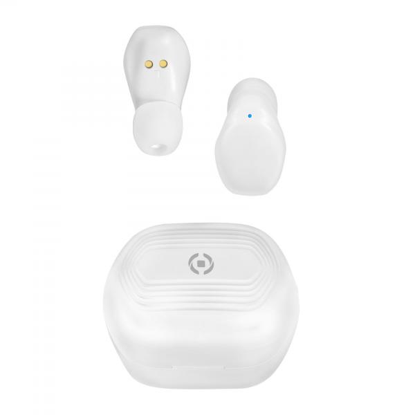 Celly auricolari true wireless earbuds flip bianco