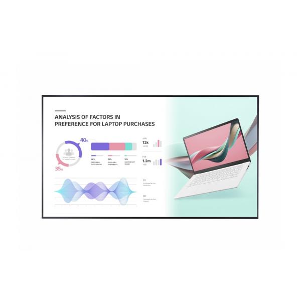 Lg 86uh5j-h visualizzatore di messaggi pannello piatto per segnaletica digitale 86`` ips wi-fi 500 cd-mÂ² 4k ultra hd nero web os 24-7