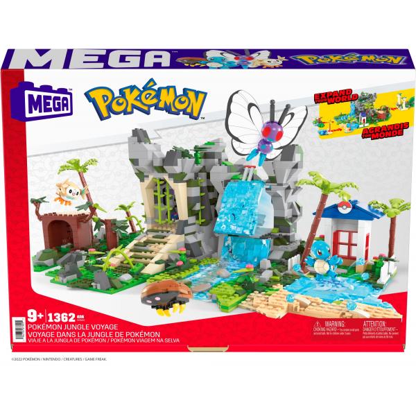 Mattel mega pokemon spedizione nella giungla set di costruzioni