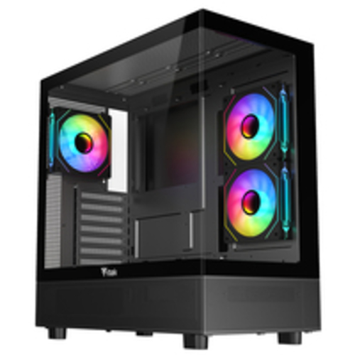 Case SHOWBUI 42B - Gaming Tower- ATX- 3x12cm ARGB fan- 2xUSB3- Type-C- Side & Front Panel Temp Glass