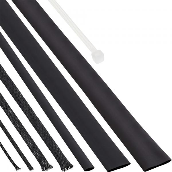 Set di tubi termorestringenti/set di tubi per cavi InLine - nero