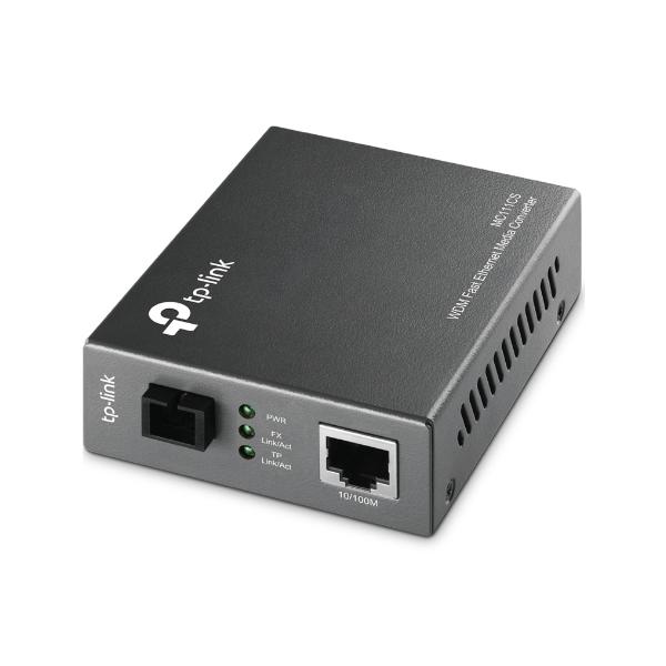 TP-LINK MC111CS - Medienkonverter - 100Mb LAN - 10Base-T, 100Base-FX, 100Base-TX - RJ-45 / SC Single-Modus - bis zu 20 km - 1550 (TX)