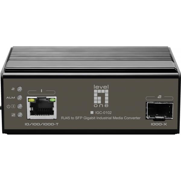 LevelOne IGC-0102 - Medienkonverter - 1GbE - 10Base-T, 100Base-TX, 1000Base-T, 1000Base-X - RJ-45 / SFP (mini-GBIC)