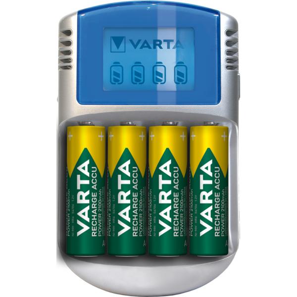Varta Power Play LCD Charger - Caricabatterie da 2-4 ore - (per 4xAA/AAA)