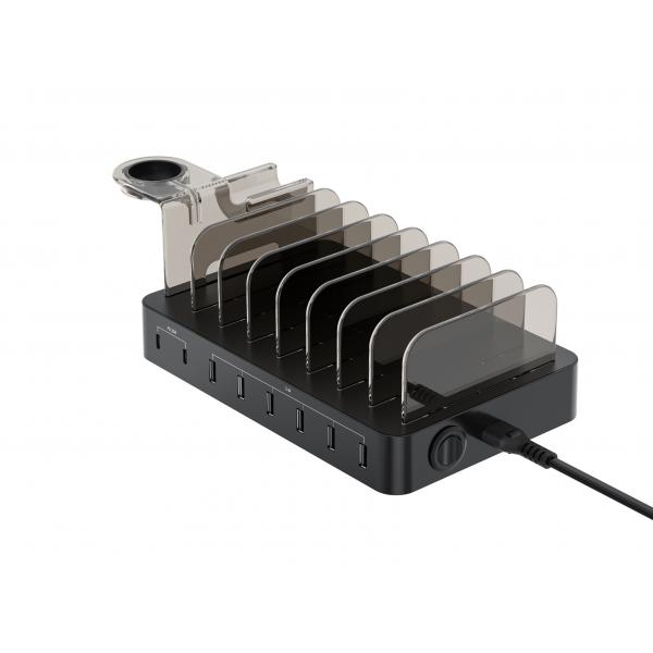Conceptronic OZUL - stazione di ricarica - 75 watt - PD 3.0 - 8 porte di uscita (6 x USB, 2 x USB-C)